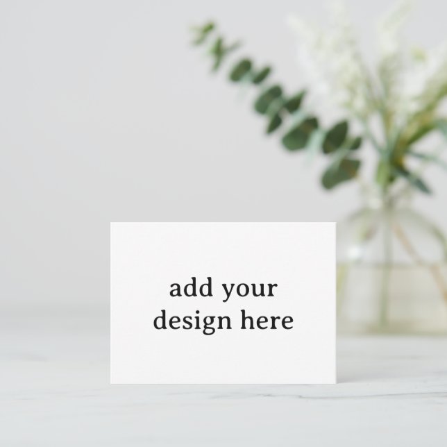 Create Your Own Simple Squared 3.5" x 2.5" Flat Place Card (Standing Front)
