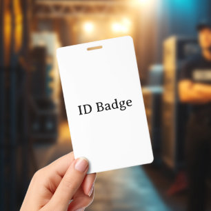 Create Your Own Simple Vertical 3"x5" PVC Plastic ID Badge