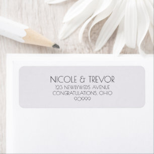 Create Your Own Simple Wedding Return Address