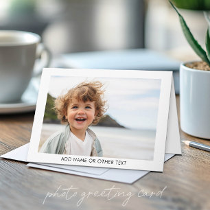 Create Your Own Single Photo Gallery white border Card