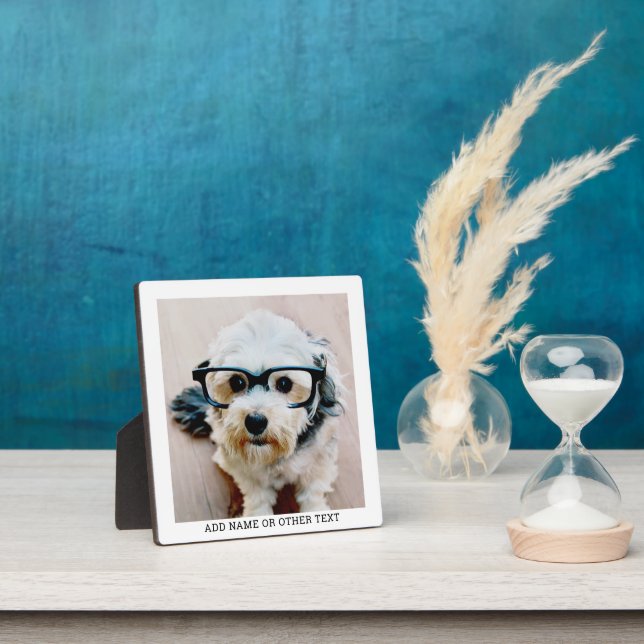 Create Your Own Single Photo Gallery white border Plaque (Insitu)