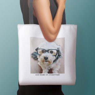 Create Your Own Single Photo Gallery white border Tote Bag