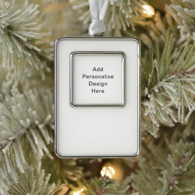 create your own Single Standard Size Silver Plated Framed Ornament (Tree)