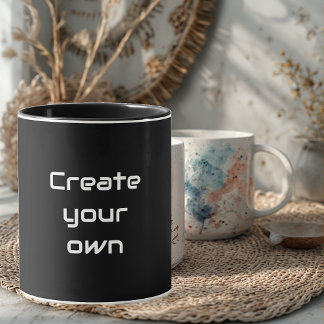 Create Your Own Sips & Giggles Custom Black Mug