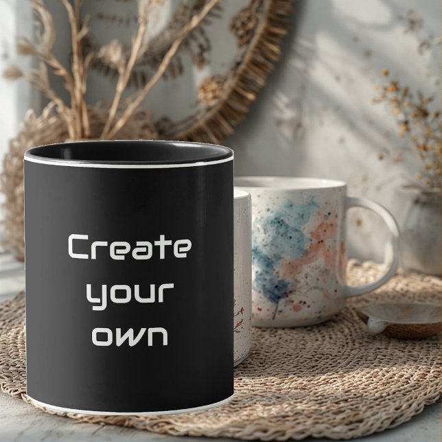 Create Your Own Sips & Giggles Custom Black Mug (Create Your Own Sips & Giggles Custom Black Mug)