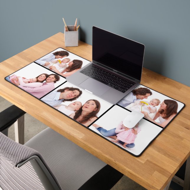 Create Your Own Six Photo Collage Desk Mat (Office 2)
