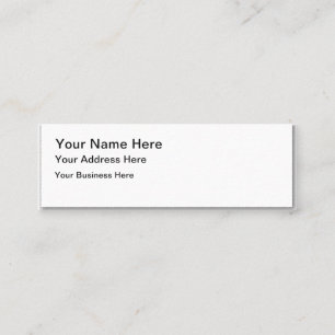 Create Your Own Skinny Business Card