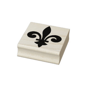 Create Your Own Skirted Fleur De Lis Rubber Stamp