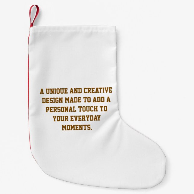 Create Your Own Small Christmas Stocking (Front)