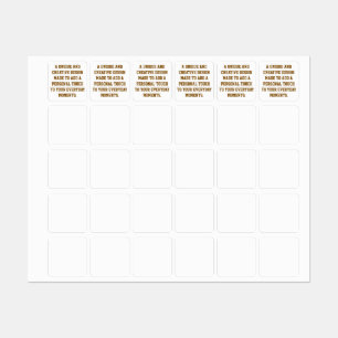 Create Your Own Small Square Clothing Label