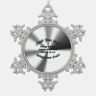 Create Your Own Snowflake Pewter Christmas Ornament