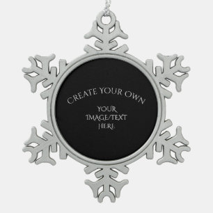 Create Your Own Snowflake Pewter Christmas Ornament