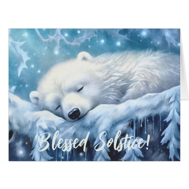 Create Your Own Snowy Winter Solstice Polar Bear (Front Horizontal)