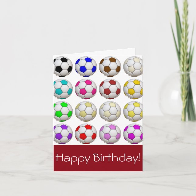 Create Your Own Soccer Birthday Card (Front)