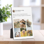 Create Your Own Social Media Photo Collage Plaque<br><div class="desc">Create your own photo collage plaque featuring 6 of your pictures in a social media style photo grid. Add your own name,  quote or custom text to this design.</div>