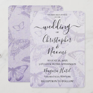 Create Your Own Soft Vintage Butterfly Paper Invitation