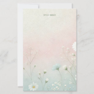 Create Your Own Soft Wiledflowers Floral Stationery