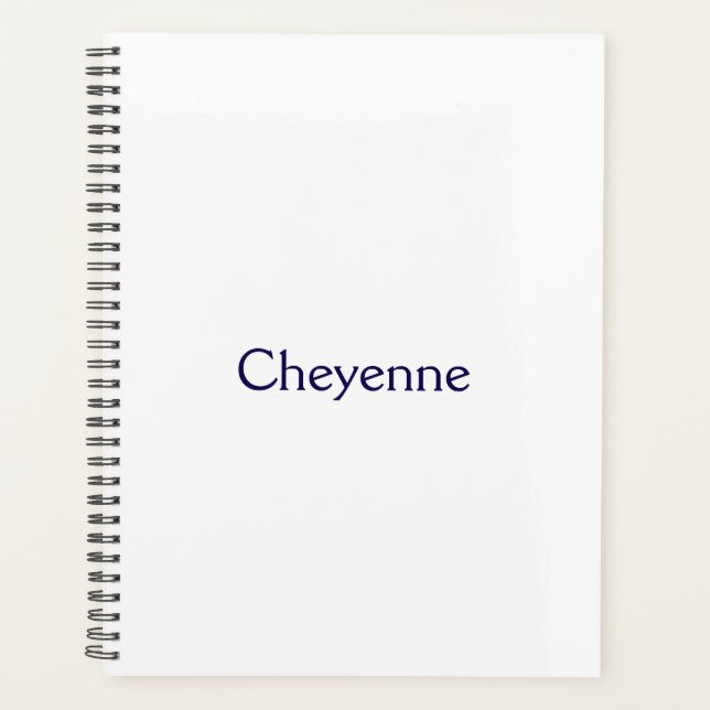 Create Your Own Softcover Black Spiral Planner (Front)