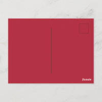 Create Your Own Solid Red Color Glossy Postcard