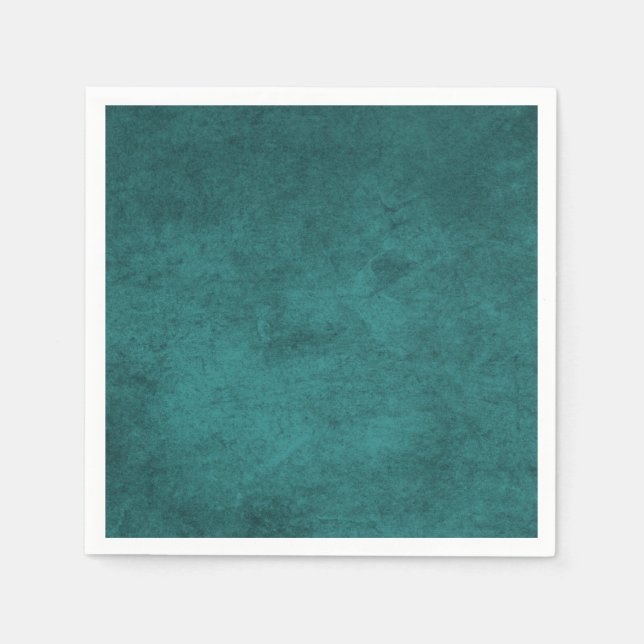Create Your Own Solid Teal Distressed Style Napkin (Front)