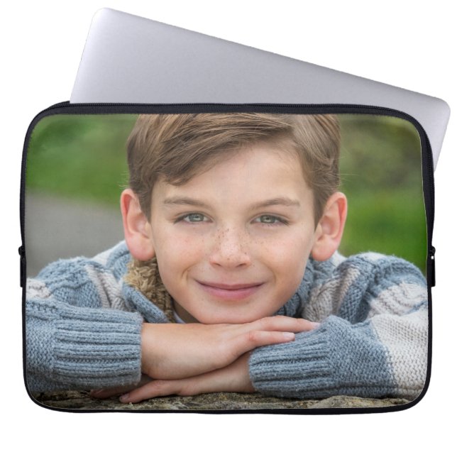 Create Your Own Son Photo Custom Pic Double Sided  Laptop Sleeve (Front)