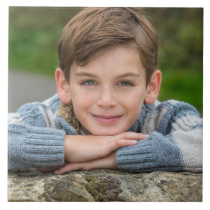 Create Your Own Son Photo Custom Pic Double Sided Tile