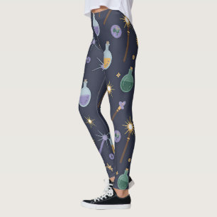 Create Your Own Sparkly Wands Potions Black Leggings