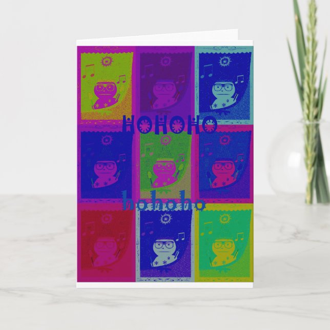 Create Your Own Special Santa HoHoho Pop Art  Holiday Card (Front)
