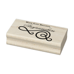 Create Your Own Spiral Calligraphy Signature Rubber Stamp