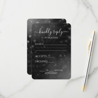 Create Your Own - Spiral Starry Sky RSVP Card