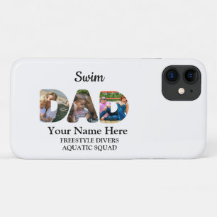 Create your own sports Dad photo collage Swim Dad Case-Mate iPhone Case