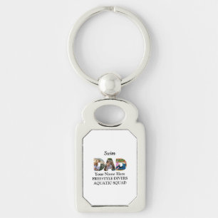 Create your own sports Dad photo collage Swim Dad Key Ring