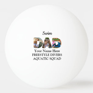 Create your own sports Dad photo collage Swim Dad Ping Pong Ball