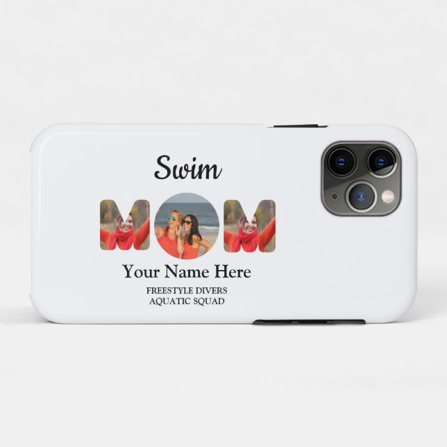 Create your own sports mum photo collage swim mum Case-Mate iPhone case (Back (Horizontal))