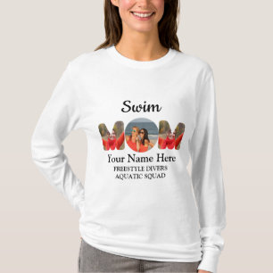 Create your own sports mum photo collage swim mum T-Shirt