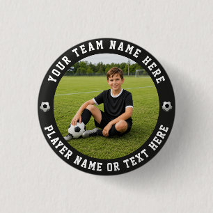 Create Your Own Sports Soccer Team Photo 3 Cm Round Badge