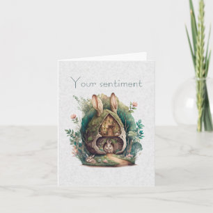 Create Your Own Spring Bunny Hut Card