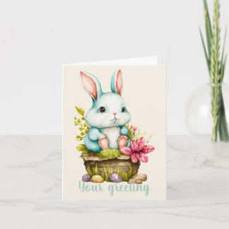 Create Your Own Spring Bunny & Wildflowers Card