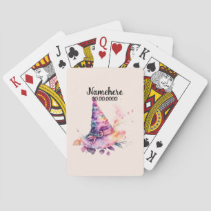 Create Your Own Spring Rainbow Witch Hat Leaves Playing Cards