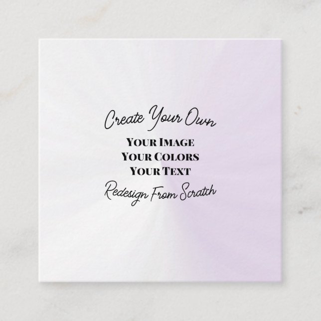 Create Your Own Square Business Card (Front)