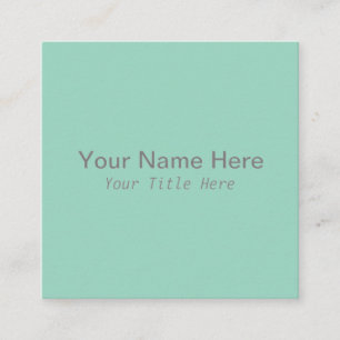 Create Your Own Square Business Card