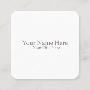 Create Your Own Square Business Card