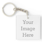 Create Your Own Square Double-sided Keychain