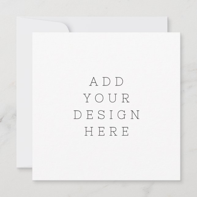 create your own square flat invitation card (Front)