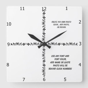CREATE YOUR OWN SQUARE WALL CLOCK