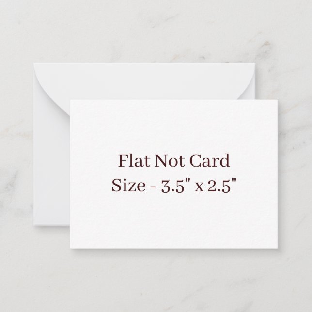 Create Your Own Squared 3.5" x 2.5" Flat Card (Front)