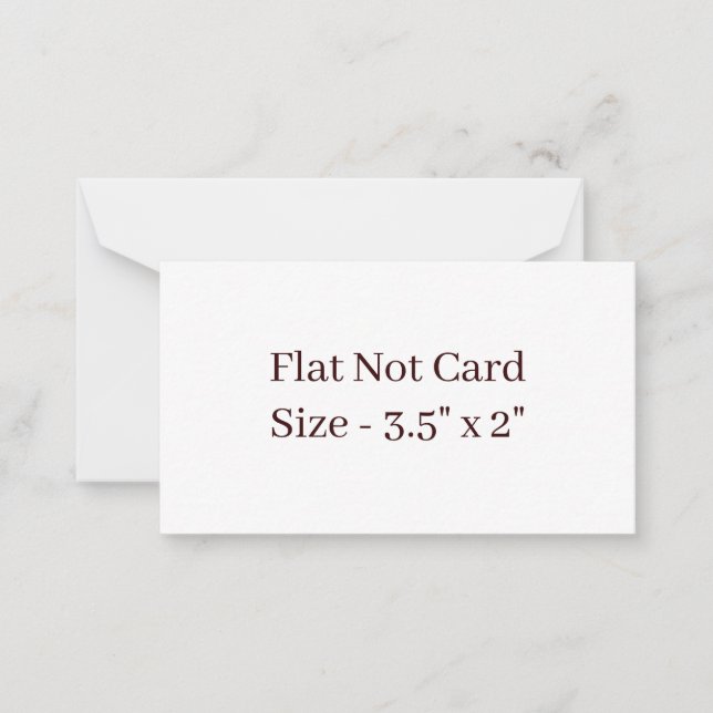 Create Your Own Squared 3.5" x 2" Flat Card (Front)