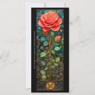 Create Your Own Stained Glass Roses Bookmark Card