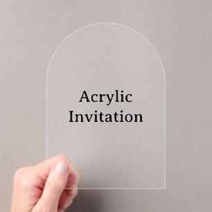 Create Your Own Standard (15 mil) 5" x 7" Clear  Acrylic Invitations