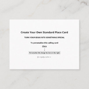 Create Your Own Standard 3.5" x 2.5" Squared Place Card